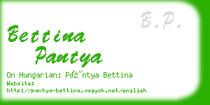 bettina pantya business card